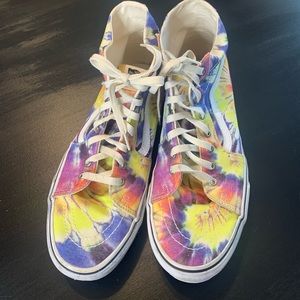 VERY UNIQUE Vans SK8 Hi Tapered Washed Tie Dye Men's Skate Shoes Size 13.